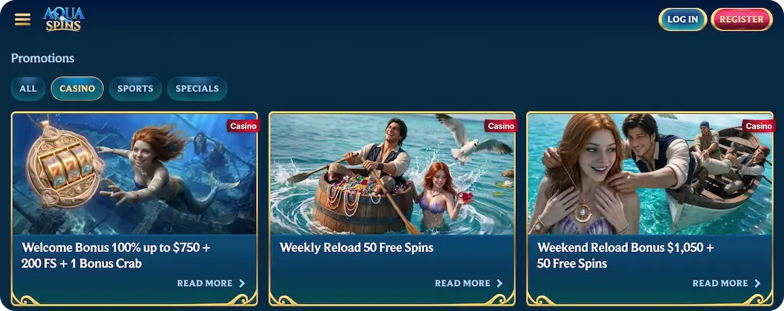 aquaspins casino bonus casino